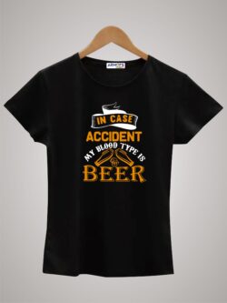 Round neck black color tshirt for unisex