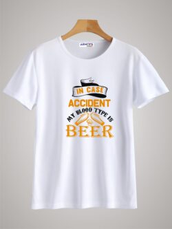 Round neck black color tshirt for unisex