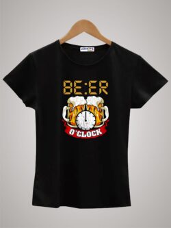 Round neck black color tshirt for unisex