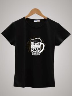 Round neck black color tshirt for unisex