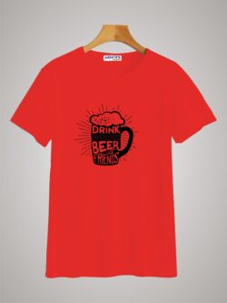 Round neck black color tshirt for unisex