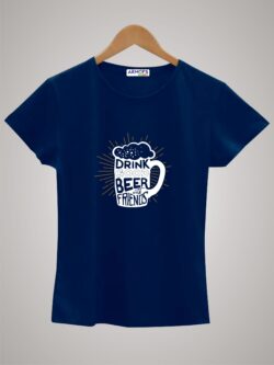 Round neck black color tshirt for unisex