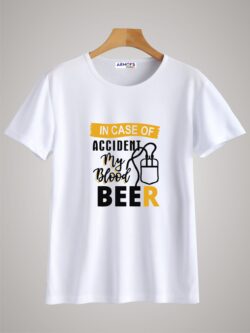 Round neck black color tshirt for unisex