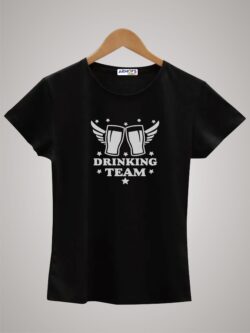 Round neck black color tshirt for unisex