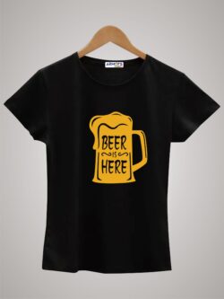 Round neck black color tshirt for unisex