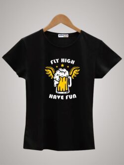 Round neck black color tshirt for unisex