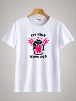 Round neck black color tshirt for unisex