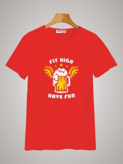 Round neck black color tshirt for unisex