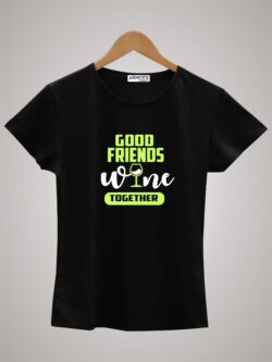 Round neck black color tshirt for unisex