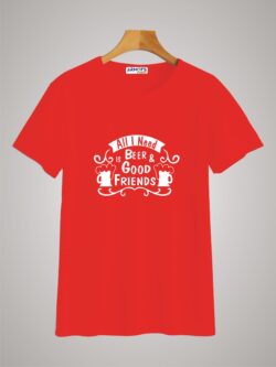 Round neck black color tshirt for unisex