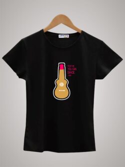 Round neck black color tshirt for unisex