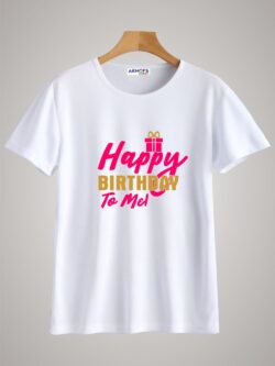 Round neck black color tshirt for unisex