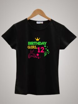 Round neck black color tshirt for unisex