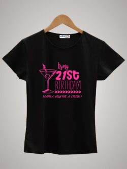 Round neck black color tshirt for unisex