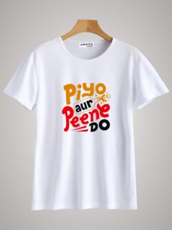 Round neck black color tshirt for unisex