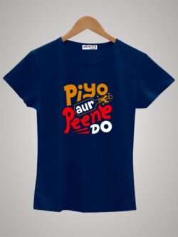 Round neck black color tshirt for unisex