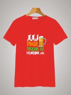 Round neck black color tshirt for unisex