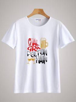 Round neck black color tshirt for unisex