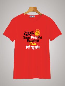 Round neck black color tshirt for unisex