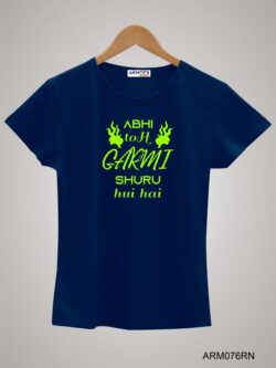 Round neck black color T-Sshirt for mens