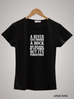 Round neck black color T-Sshirt for mens