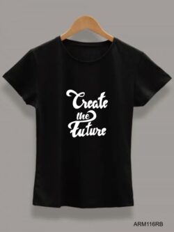 Round neck black color T-Sshirt for mens