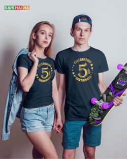 Round neck black color tshirt for mens & female