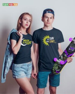 Round neck black color tshirt for mens & female