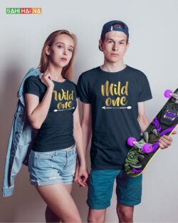 Round neck black color tshirt for mens & female