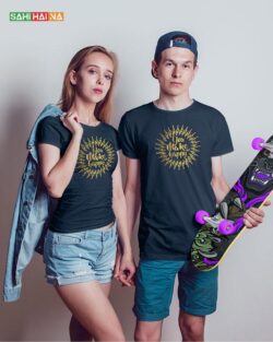 Round neck black color tshirt for mens & female