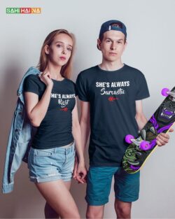 Round neck black color tshirt for mens & female