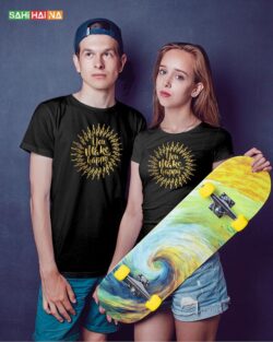 Round neck black color tshirt for mens & female