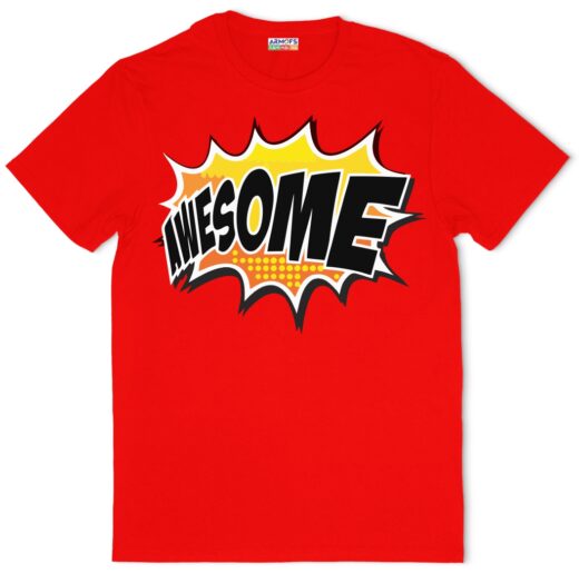 AWESOME PRINT ON REGULAR FIT ROUND NECK T-SHIRT